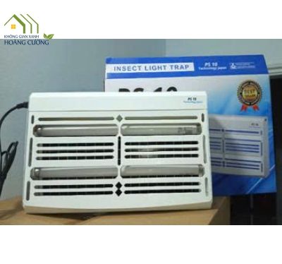 ĐÈN BẪY CÔN TRÙNG PS 10 (Đèn keo dính - Bóng Philips Ba Lan chống vỡ viền xanh)