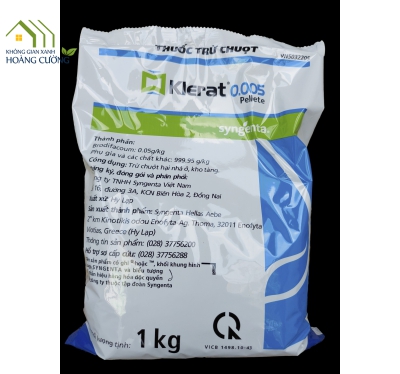 THUỐC DIỆT CHUỘT KLERAT 0.005 PELLETE (1KG)
