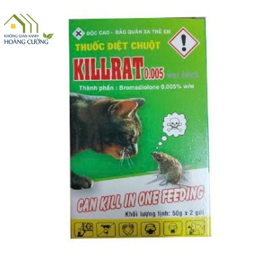 THUỐC DIỆT CHUỘT KILLRAT 0.005% HÔP 2 GÓI X 40G