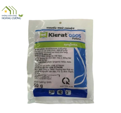 THUỐC DIỆT CHUỘT KLERAT 0.005 PELLETE (50G)
