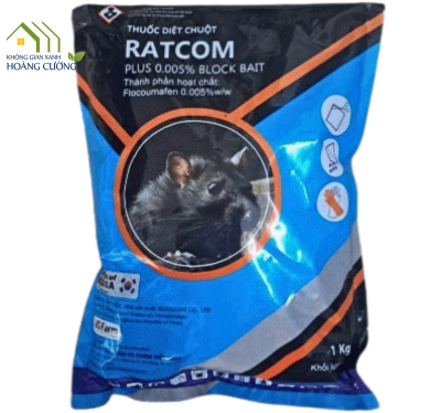THUỐC DIỆT CHUỘT RATCOM PLUS 0.005% GÓI 1KG