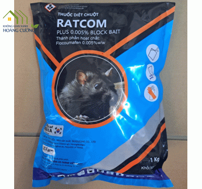 THUỐC DIỆT CHUỘT RATCOM PLUS 0.005% GÓI 20 VIÊN