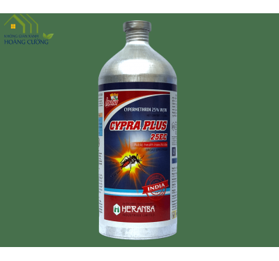 THUỐC DIỆT MUỖI CYPRA PLUS 25EC (1 LÍT) CHAI NHÔM 