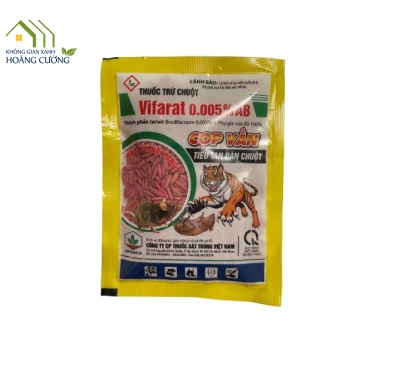 THUỐC DIỆT CHUỘT DẠNG LÚA VIFARAT 0,005% AB CỌP VẰN - 50RG