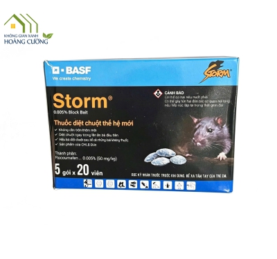 THUỐC DIỆT CHUỘT STORM 0.005% BB HỘP 5 GÓI 20 VIÊN