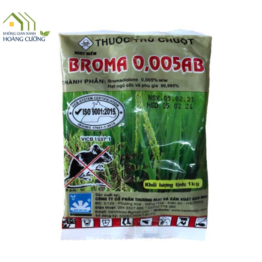 THUỐC DIỆT CHUỘT BROMA 0,005AB (1KG)