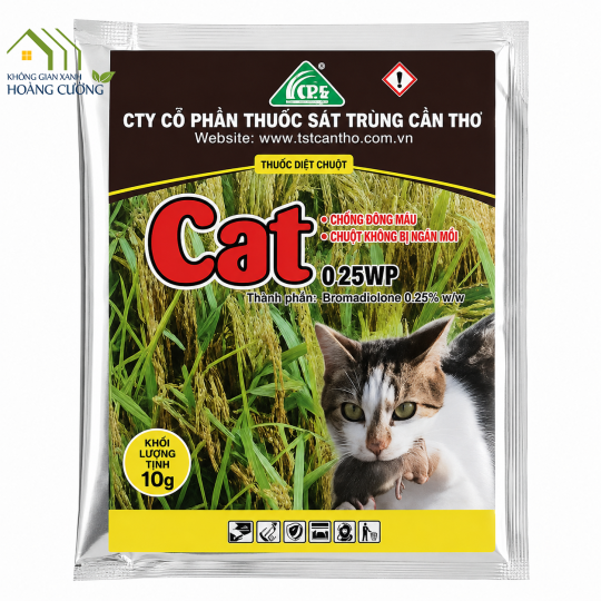 THUỐC DIỆT CHUỘT CAT 0.25 WP - 10G