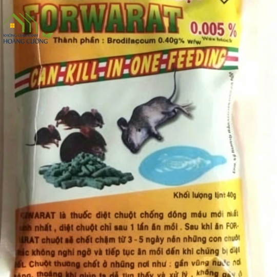 THUỐC DIỆT CHUỘT FORWARAT 0.005% GÓI 40GR