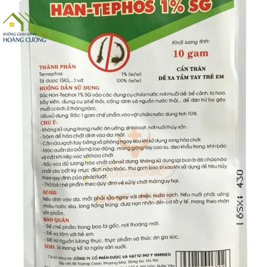 HÓA CHẤT DIỆT BỌ GẬY MUỖI HAN TEPHOS 1%