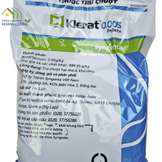 THUỐC DIỆT CHUỘT KLERAT 0.005 PELLETE (1KG)