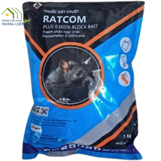 THUỐC DIỆT CHUỘT RATCOM PLUS 0.005% GÓI 1KG