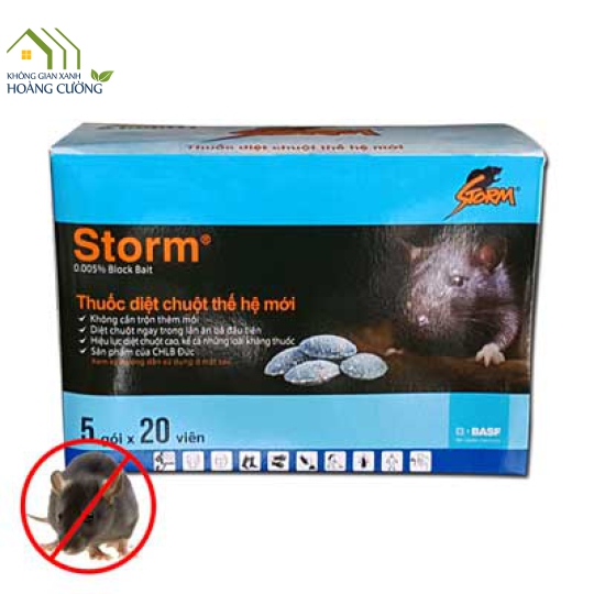 Thuốc diệt chuột Storm hộp 5 gói