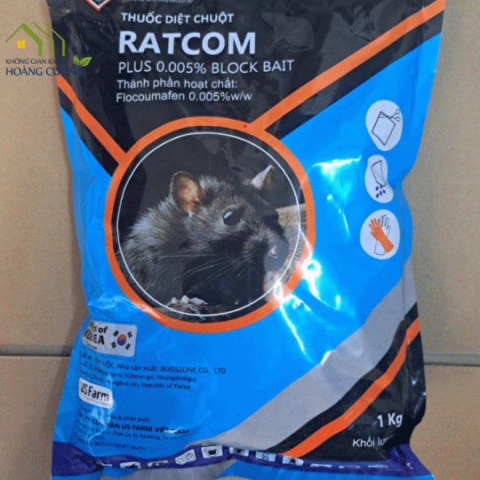THUỐC DIỆT CHUỘT RATCOM PLUS 0.005% GÓI 20 VIÊN