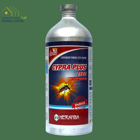 THUỐC DIỆT MUỖI CYPRA PLUS 25EC (1 LÍT) CHAI NHÔM 