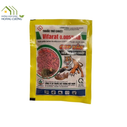 THUỐC DIỆT CHUỘT DẠNG LÚA VIFARAT 0,005% AB CỌP VẰN - 50RG